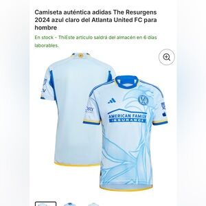 adidas men’s Light Blue Soccer Jersey with Yellow Trim